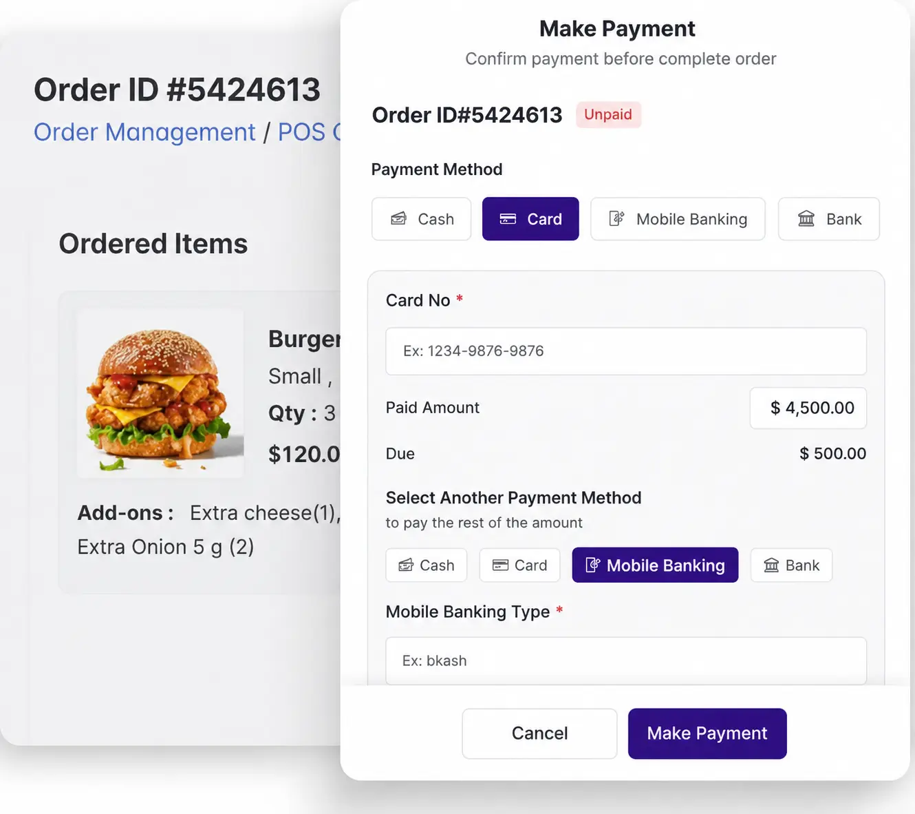 Restaurant management system
